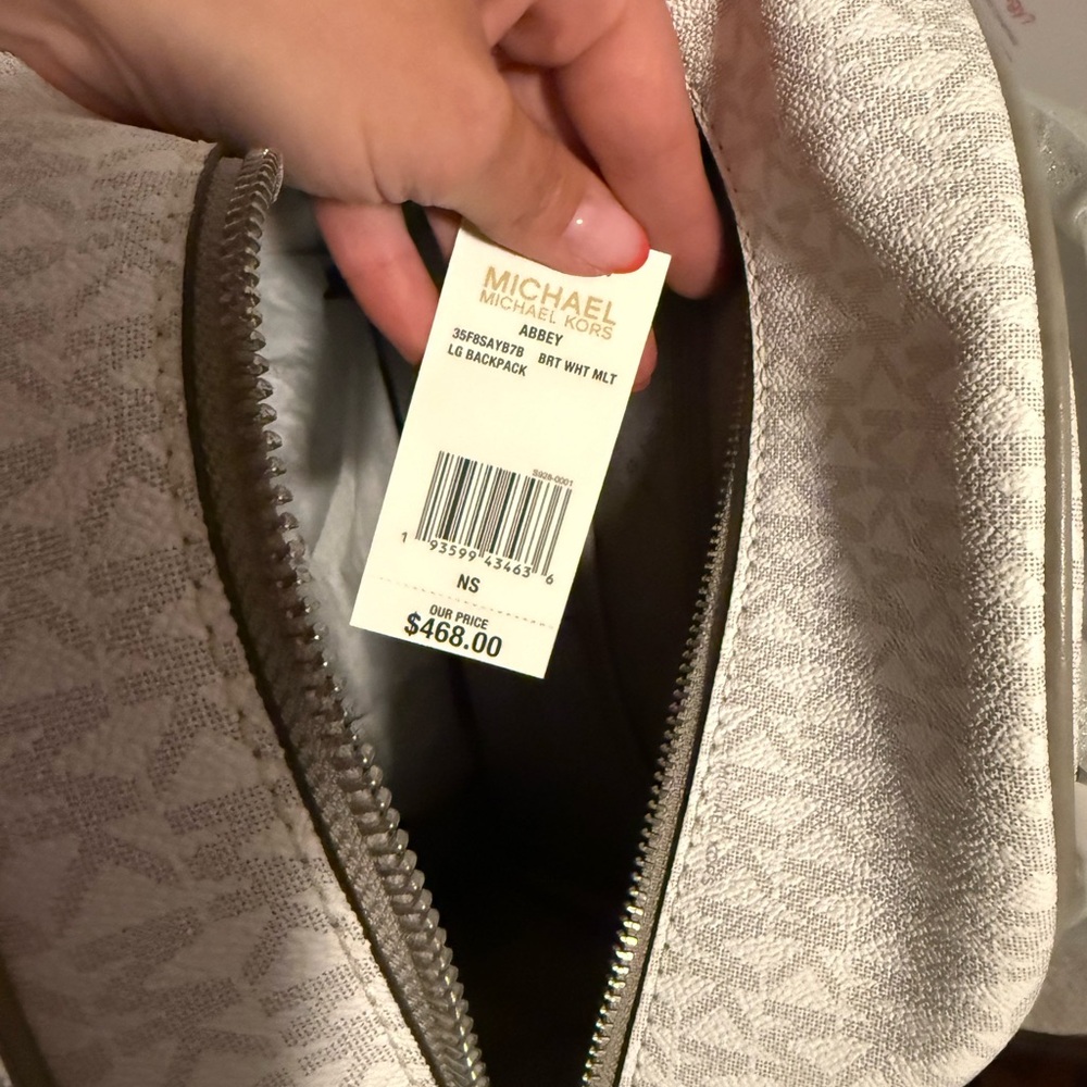 Michael Kors white and Gray Backpack - Picture 3 of 4